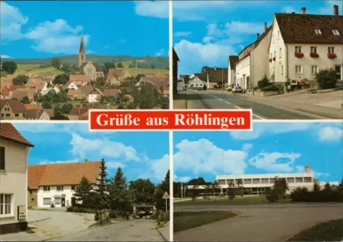 Röhlingen-Ellwangen (Jagst) 4 Bild Straßenpartie Stadt Geschäft 1981