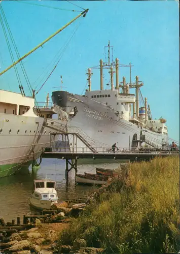 Ansichtskarte Schmarl-Rostock Traditionsschiff Typ Frieden Tech. Denkmal 1986