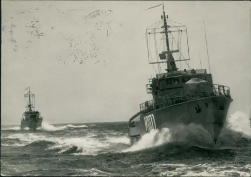 Ansichtskarte  Schiffe Schifffahrt Kriegsschiffe Marine Minensuchboot 1972
