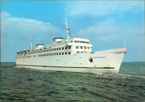 Ansichtskarte  Fährschiff Warnemünde Судно-паром 1971