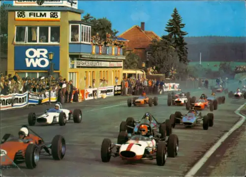 Ansichtskarte Schleiz Schleizer Dreieck Start der Formel 3 1971