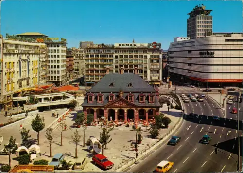 Ansichtskarte Frankfurt am Main Hauptwache Straßenszene Kaufhof 1972