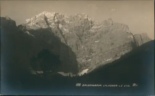 Ansichtskarte .Tirol Karwendelgebirge Grubenkarspitze Laliderer 1923