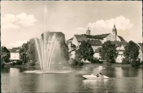 Ansichtskarte Böblingen Stadtsee - Moterboot 1964