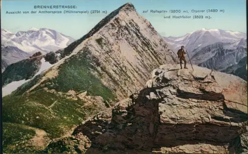 .Trentino-Südtirol Brennerstraße, Amthorspitze Bergsteiger 1913