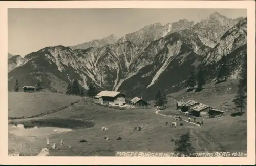 Ansichtskarte Zirl Tirol Magdeburgerhütte u. Martinsberg Fotokarte 1930