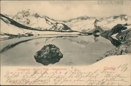 Ginzling-Mayrhofen Zemmgrund Berliner Hütte Schwarzensee Zillertal 1904