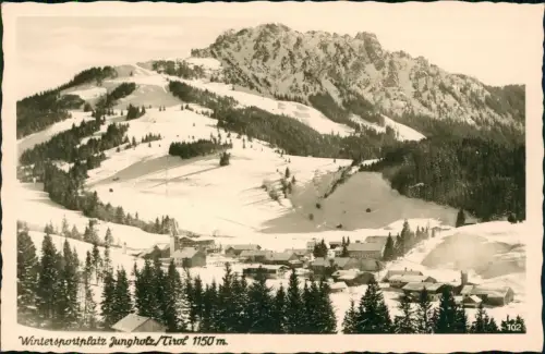 Ansichtskarte Jungholz Tirol - Stadtblick Winter 1930