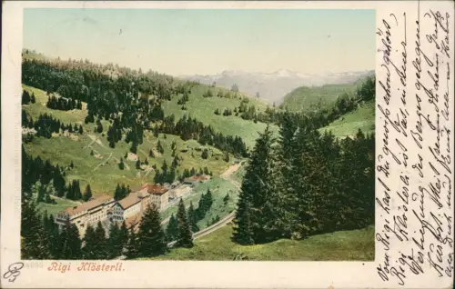 Ansichtskarte Arth SZ Rigi Klösterli 1902