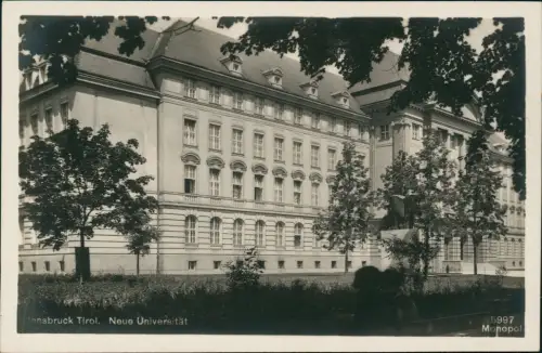 Ansichtskarte Innsbruck Tirol. Neue Universität 1934
