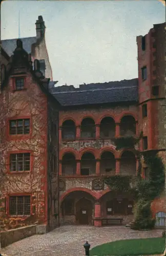 Ansichtskarte Heidelberg Schloßruine - Naturfarbenaufnahme 1915
