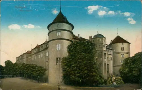 Ansichtskarte Stuttgart Altes Schloss (Old Castle) 1919