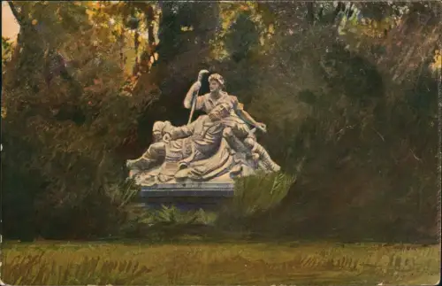 Ansichtskarte Stuttgart Eberhardsgruppe Künstlerkarte 1907