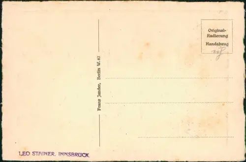 Innsbruck Maria Theresienstraße Original-RadierungHandabzug 1928