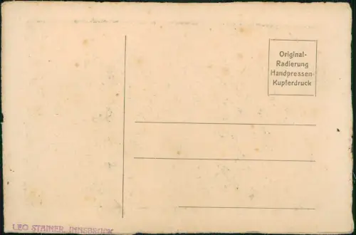 Innsbruck Original-Radierung Handpressen-Kupferdruck Hofkirche 1928
