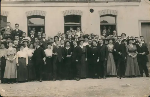 Fotokarte Nordstetten Horb Neckar Gruppenbild 1910 Privatfoto  Stempel Tübingen