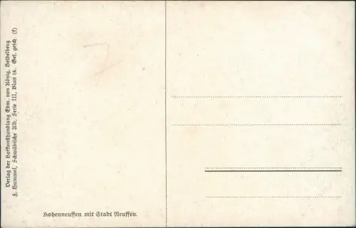 Ansichtskarte Neuffen Burg Hohenneuffen Künstlerkarte 1913