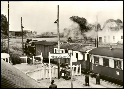 Ansichtskarte Kühlungsborn Bahnhof West Damplokomotive 1977