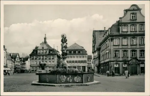 Ansichtskarte Schwäbisch Gmünd Marktplatz mit Rathaus und Marienbrunnen 1940
