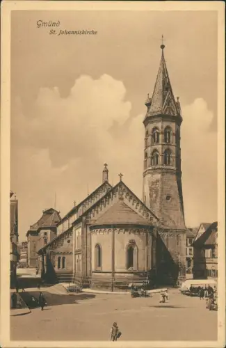 Ansichtskarte Schwäbisch Gmünd St. Johanniskirche 1928