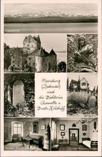 Ansichtskarte Meersburg Altes Schloß Mehrbild mit Innenansichten 1932