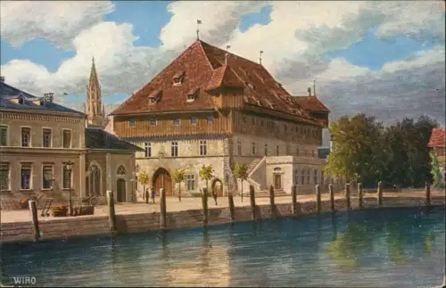 Ansichtskarte Konstanz Conciliumsgebäude Künstlerkarte 1913