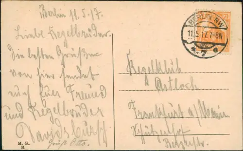 Ansichtskarte Berlin Reichstag Eckansicht Straßenbahn 1917