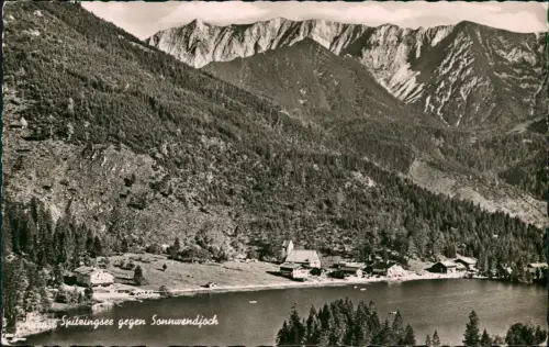 Ansichtskarte Spitzingsee-Schliersee Stadtblick Spitzingsee Sonnwendjoch 1958