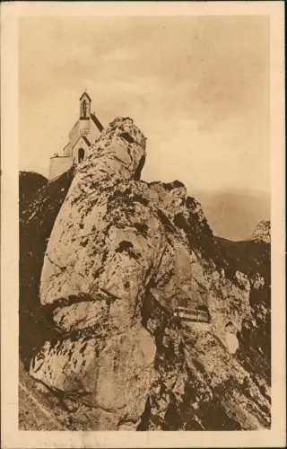 Bayrischzell Wendelstein-Kirchlein mit Schwaigerwand 1926  Stempel Bahnhof BZ