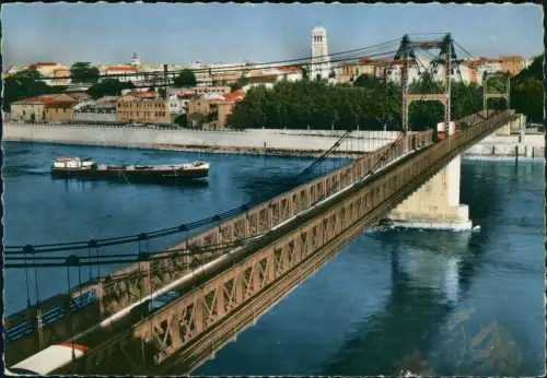 CPA Valence sur Rhone Le Pont sur le Rhône. Colorfoto Karte 1962