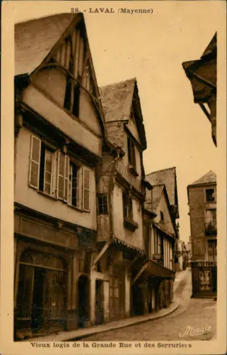 Laval (Mayenne) Vieux logis de la Grande Rue et des Serruriers 1939