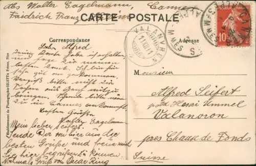CPA Cannes Boulevard de la Croisette 1911