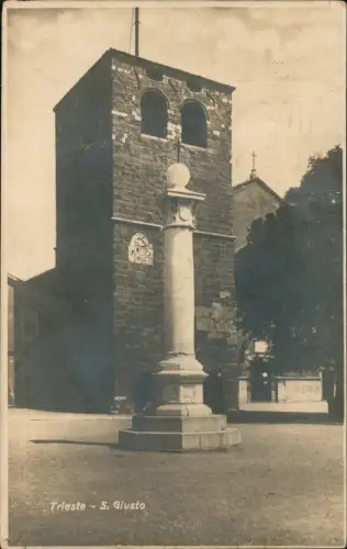 Cartolina Triest Trieste S. Giusto - Straßenszene - Fotokarte 1922