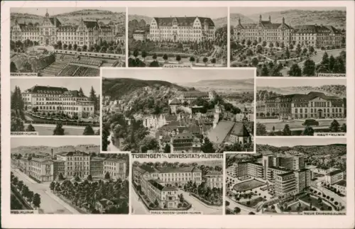 Ansichtskarte Tübingen Universitäts Kliniken Mehrbild 1953