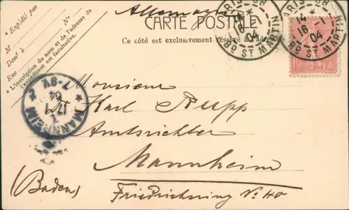 CPA Paris Place du Palais Bourbon 1904