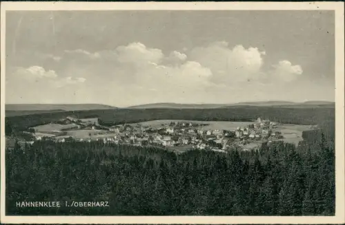 Ansichtskarte Hahnenklee-Bockswiese-Goslar Fernblick auf die Stadt 1932