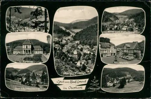 Ansichtskarte Bad Grund (Harz) Marktplatz Kurbad Markt uvm Mehrbild 1962