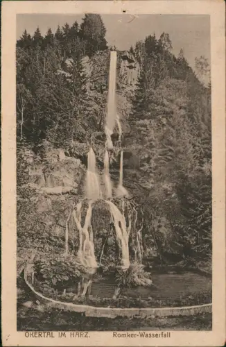Ansichtskarte Oker-Goslar Romker Wasserfall Harz 1918
