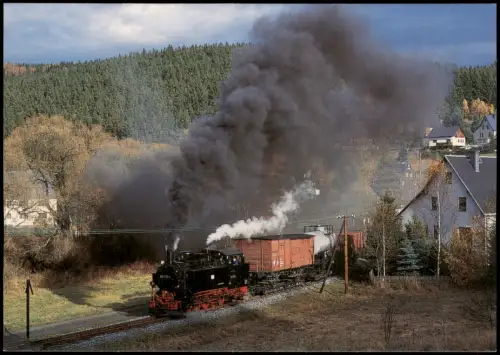 Schmalzgrube-Jöhstadt (Erzgebirge) Preßnitztalbahn Dampflok 99 1715-4   2004