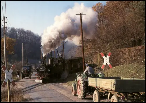 .Sachsen Weißeritztalbahn mit Dampflok 99 1606-5 und Fotogüterzug 1990