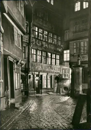 Ansichtskarte Frankfurt am Main Fünffingerplatz bei Nacht 1968