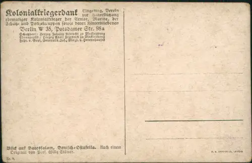 Postcard Daressalam Deutsch Ostafrika Kolonie - Kriegsschiff 1915