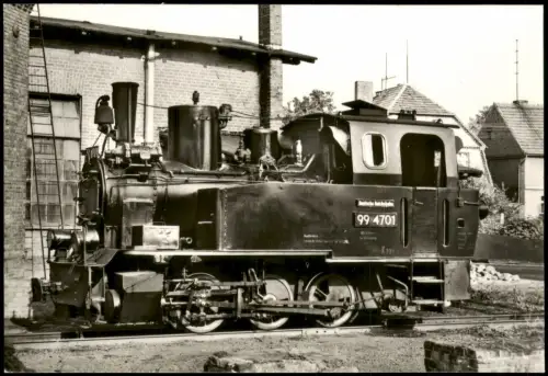 Ansichtskarte  Dampflokomotive 99 4701 der Prignitzer Kreiskleinbahnen 1965