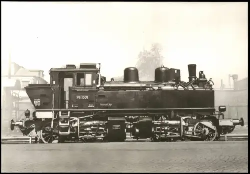 Ansichtskarte  Dampflokomotive Baureihe 980 (98 001) Windbergbahn 1971