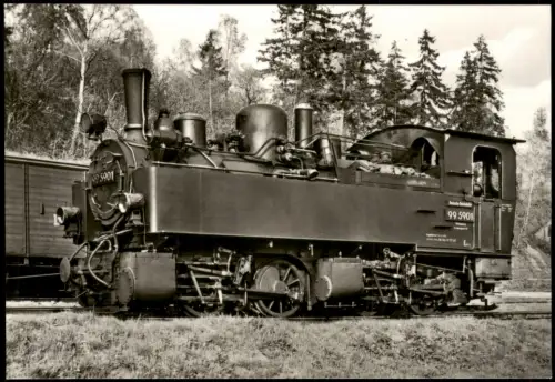 Ansichtskarte  Dampflokomotive 99 5901 der Harzbahnen 1970