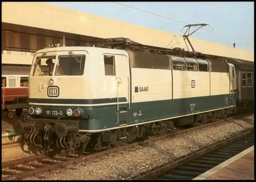 Ansichtskarte Mannheim Elektro-Mehrsystemlokomotive 181 213-0 'Saar' 1982