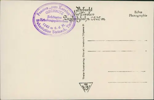 Ansichtskarte Gschnitz Tirol Gschnitztal Blick auf die Bergkette 1930