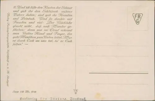 Ansichtskarte  Wolfgang von Goethe Hermann und Dorothea Künstlerkarte 1925