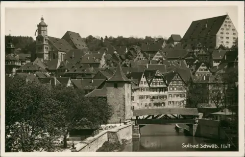 Ansichtskarte Schwäbisch Hall Stadtpartie 1932
