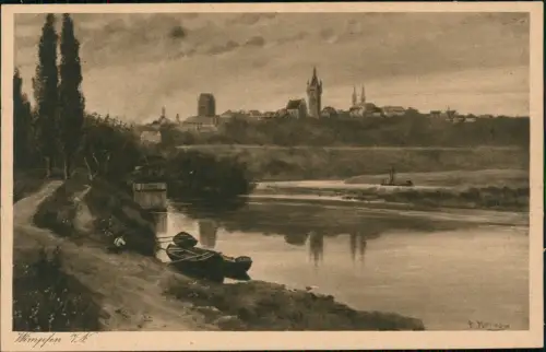 Ansichtskarte Bad Wimpfen Neckarpartie - Bootshaus Boot 1928